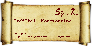 Székely Konstantina névjegykártya